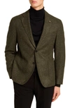 Hugo Boss Hanry Heathered Sport Coat In Open Green