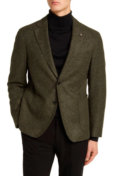 Hugo Boss Hanry Heathered Sport Coat In Open Green