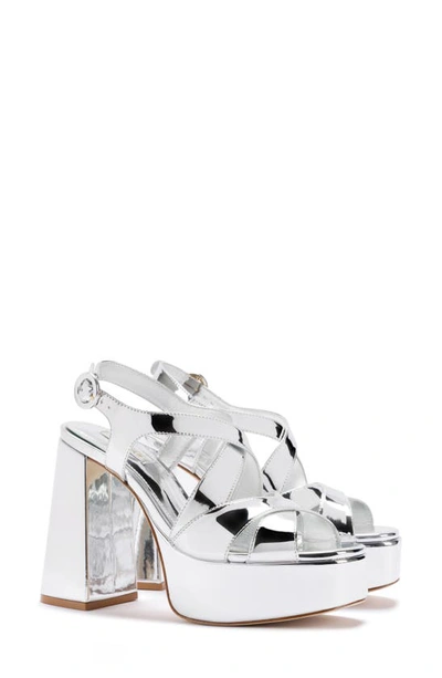 LARROUDE LARROUDÉ BEE METALLIC PLATFORM SANDAL