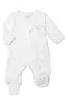 MAGNETIC ME LITTLE DUCKLING EMBROIDERED VELOUR FOOTIE