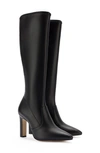 Larroude Women's Chrissy Pointed Toe Block Heel Boots In Black