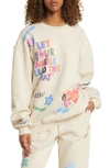 The Mayfair Group Angels All Around You Graphic Sweatshirt In White