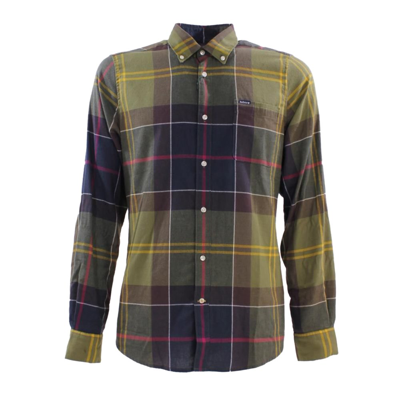 Barbour Checked Cotton Shirt In Green