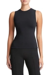 Vince Sleeveless Tank Top In Blk Black