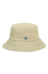 BURBERRY EKD EMBROIDERED COTTON TWILL BUCKET HAT