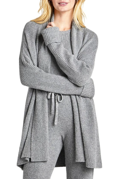 Splendid Ophelia Rib Cardigan In Mid Heather Grey