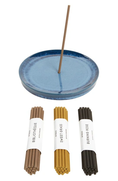 Byredo Trois Encens Incense & Holder Set In Blue