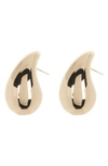 Sterling Forever Kimberly Teardrop Stud Earrings In Gold