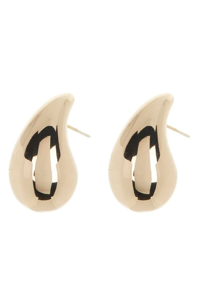 Sterling Forever Kimberly Teardrop Stud Earrings In Gold