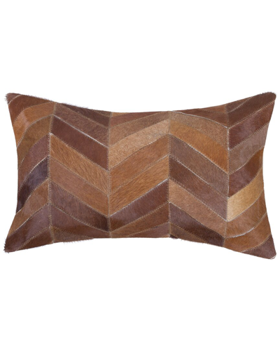 Natural Group Torino Chevron Pillow In Brown