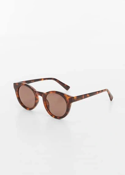 Mango Retro Style Sunglasses Chocolate