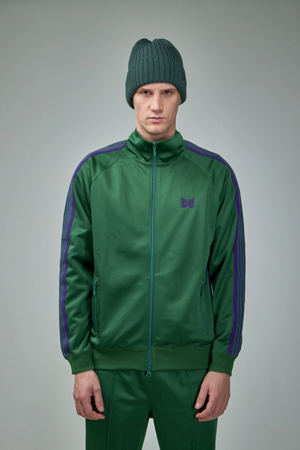 Needles Track Jacket Poly Smooth In Green | ModeSens