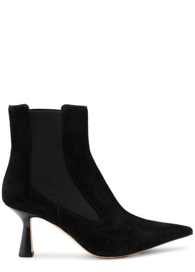 Aeyde Selena 75 Suede Ankle Boots In Black