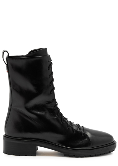 Aeyde Isa 40 Leather Mid-calf Boots In Black
