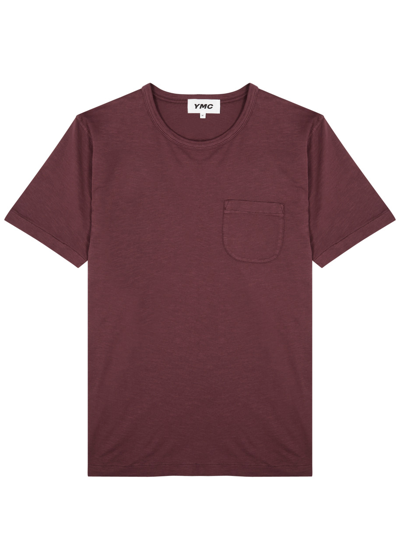 Ymc You Must Create Ymc Wild Ones Slubbed Cotton T-shirt In Burgundy