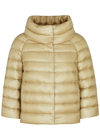 Herno Elsa Quilted Puffer Jacket In Gold