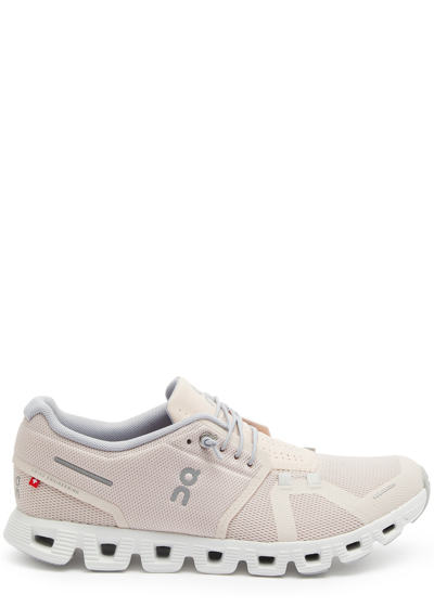 On Running Cloud 5 Mesh Sneakers In Pearl/white