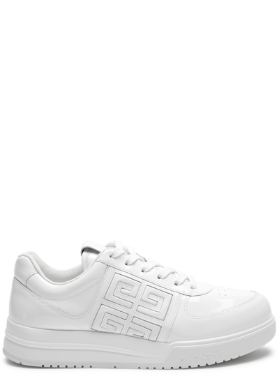 Givenchy G4 Glossed Leather Sneakers In White