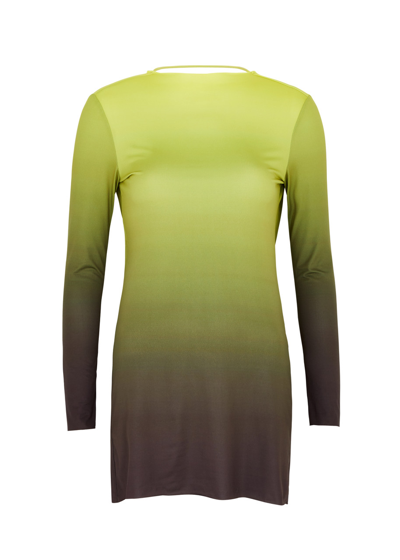 Gimaguas Alba Ombré Jersey Mini Dress In Green