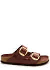 Birkenstock Arizona Big Buckle Genuine Shearling Lined Sandal In Chocolate