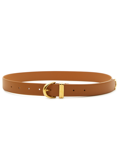 Khaite Bambi Leather Belt In Caramel