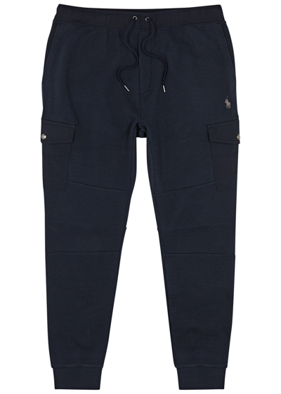 Polo Ralph Lauren Logo Cotton-blend Cargo Sweatpants In Navy