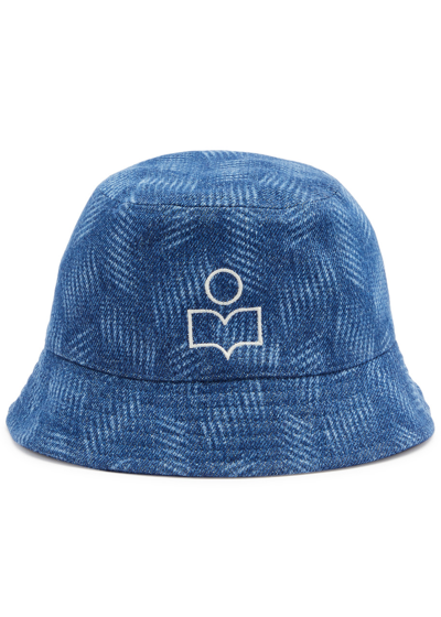 Isabel Marant Abstract-print Bucket Hat In Denim