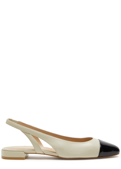 Stuart Weitzman Sleek Slingback  Ballerina Shoes In Blanco