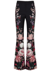ALICE AND OLIVIA OLIVIA FLORAL-PRINT FLARED TROUSERS