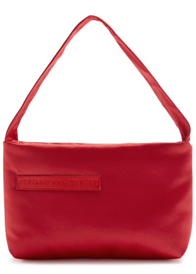 Soriano Van Gaever Sara Satin Top Handle Bag In Red