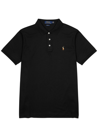 POLO RALPH LAUREN POLO RALPH LAUREN BLACK SLIM PIMA-COTTON POLO SHIRT