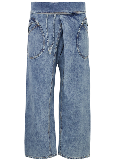 Gimaguas Oahu Cropped Wide-leg Jeans In Denim