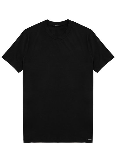 Tom Ford Stretch-jersey T-shirt In Black