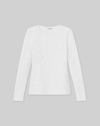 Lafayette 148 Scoop-neck Loose-knit Sweater In White