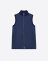 LAFAYETTE 148 WOOL KNIT & RECYCLED POLY QUILTED REVERSIBLE VEST