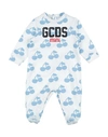 Gcds Mini Newborn Baby Jumpsuits & Overalls Sky Blue Size 3 Cotton, Elastane
