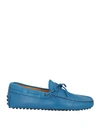 Tod's Man Loafers Deep Teal Size 6.5 Soft Leather In Green