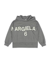 Mm6 Maison Margiela Toddler Girl Sweatshirt Grey Size 6 Cotton, Elastane In Grey