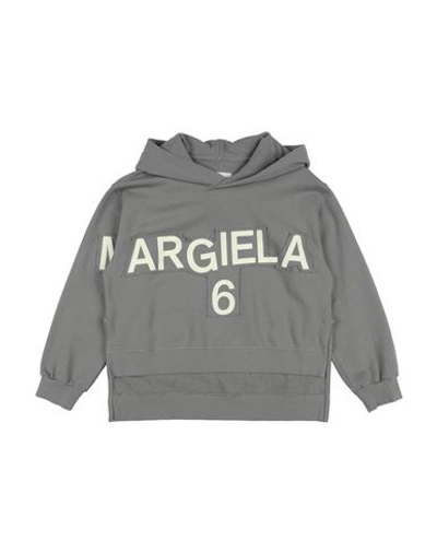 Mm6 Maison Margiela Babies'  Toddler Girl Sweatshirt Grey Size 6 Cotton, Elastane