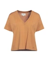 Loulou Studio Woman T-shirt Camel Size Xs Cotton In Beige