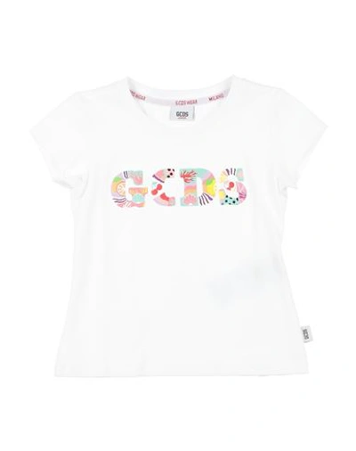 Gcds Mini Babies'  Toddler Girl T-shirt White Size 6 Cotton, Elastane