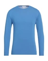 Daniele Fiesoli Man Sweater Azure Size M Cotton In Blue