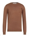 Dooa Man Sweater Brown Size Xxl Viscose, Nylon