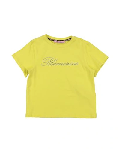 Miss Blumarine Babies'  Toddler Girl T-shirt Yellow Size 6 Cotton, Elastane