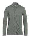 Daniele Fiesoli Man Shirt Grey Size M Linen, Elastane