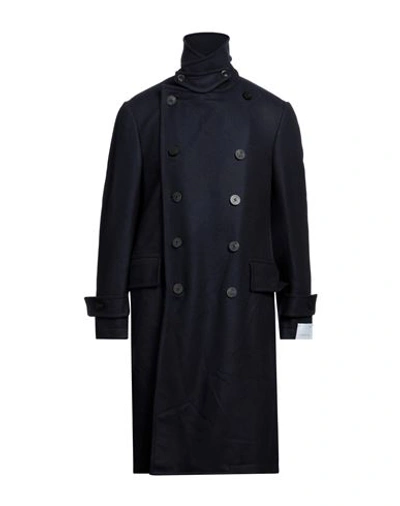 Caruso Man Coat Midnight Blue Size 38 Wool, Cashmere