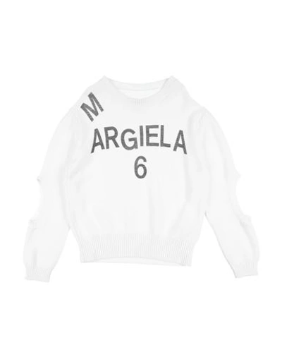 Mm6 Maison Margiela Babies'  Toddler Sweater White Size 6 Cotton
