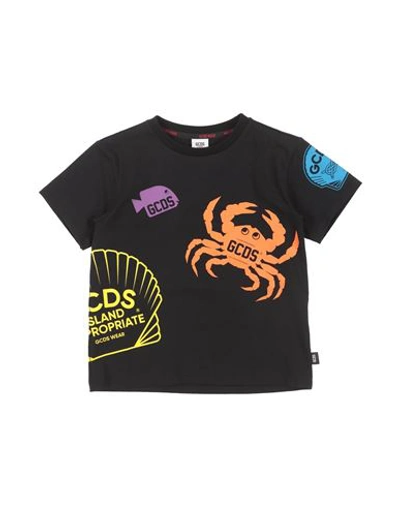 Gcds Mini Babies'  Toddler T-shirt Black Size 6 Cotton, Elastane