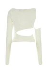 Andreädamo Ribbed-knit Asymmetric Cut-out Top