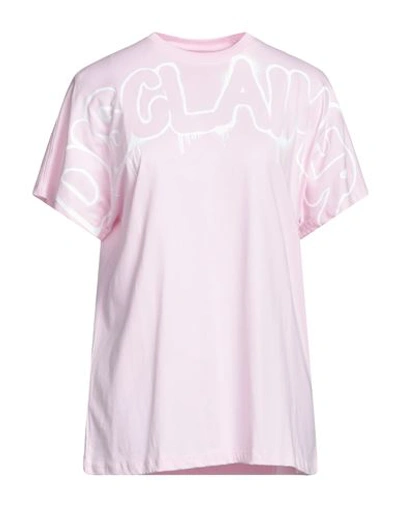 Disclaimer Woman T-shirt Pink Size L Cotton